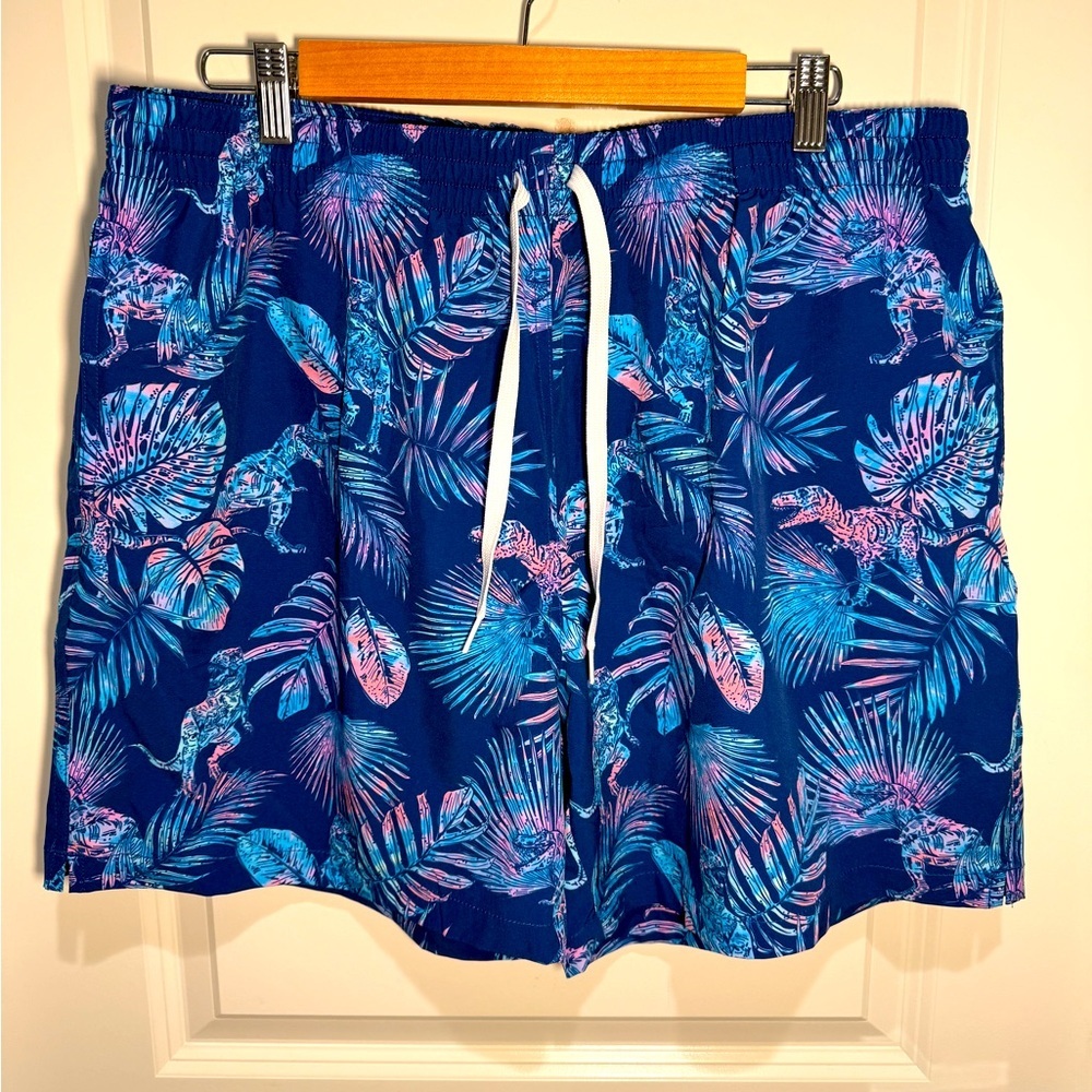 CHUBBIES - Men’s TRex and Monstera Swim Trunks, Men’s 2XL, 5-inch inseam